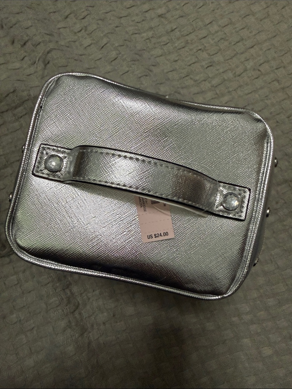 Victoria's Secret Silver Glitter Clear Travel Pouch - Picture 2 of 4
